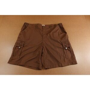 Turtle Bay Men's Size XL Brown Elastic Waist 9" Inseam Cargo Shorts New